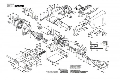 Bosch 0 601 276 941 Gbs 100 A Belt Sander 110 V Gb Spare Parts Gbs100a SPARE 0601276941 from Spare Parts World